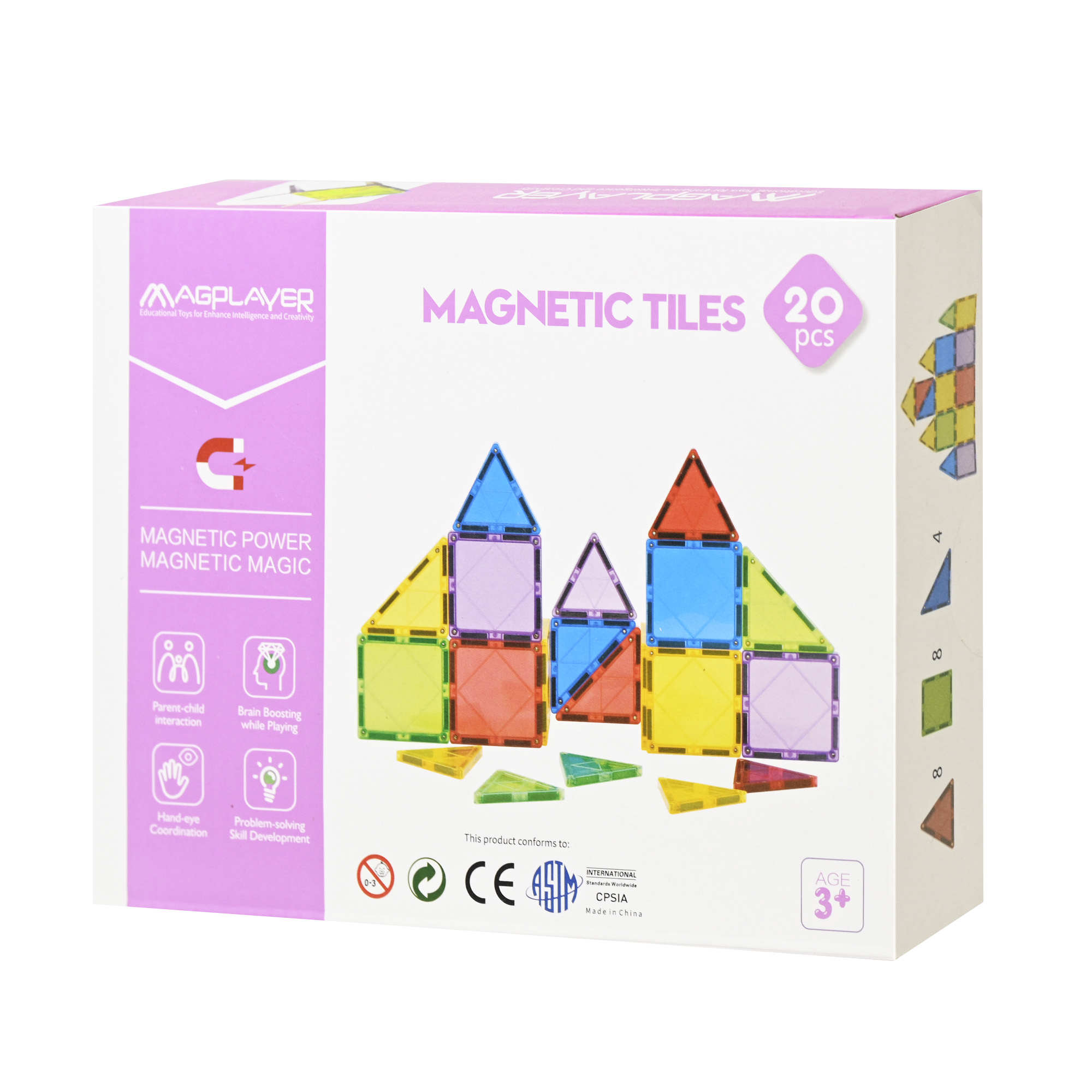 Magplayer Mag Tiles 20pcs